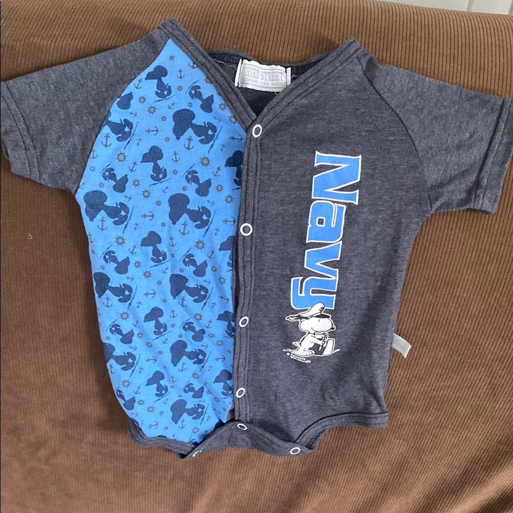 Navy and Blue Graphic Bodysuit